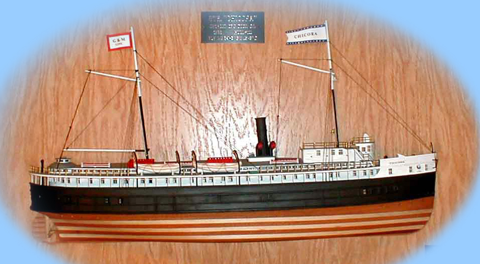Model of the wood passenger propeller Chicora